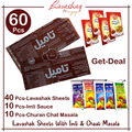60 Pcs – Get Deal / 40 Lavashak Fruit Lather Sheets / 10 Imli Sauce / 10 Churan Chaat Masala Powder