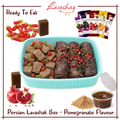 Torshi Seven Persian Lavashak Ready to Eat Box – 3 Fruit Leather Roll – 10 Masala Fruit Bar – Pomegranate Flavor With Tamarind (Imli) Sauce Churan Chaat Masala Powder & Chilli Mili – Persian Snack Original Irani Sheet