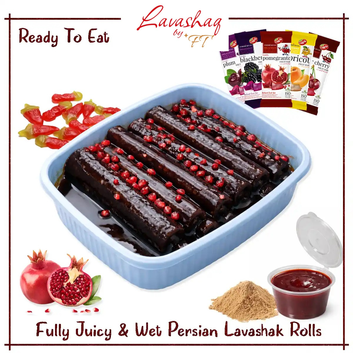 Fully Juicy & Wet Imported Persian Lavashak Loaded 6 Rolls – Special Deal