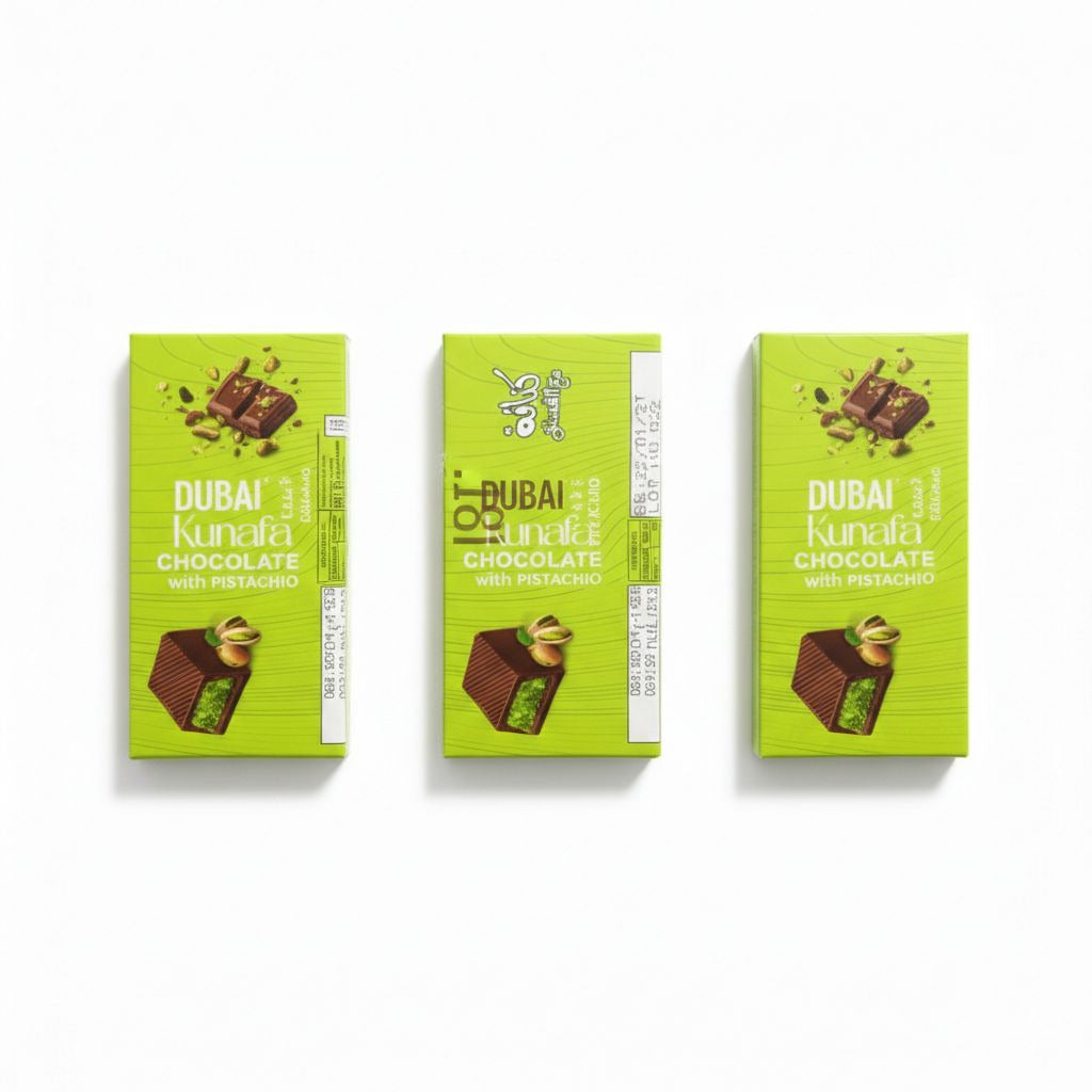 Large Dubai Kunafa Chocolate Bar