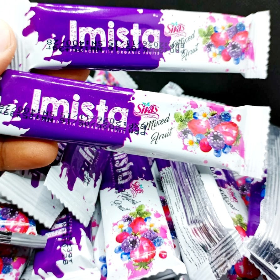 12 Pc Imista Sivas Fruity Bar Imli Mix Flavors / Lavashak Fruity Bar Delicious Original Imli Box Fruity Bar